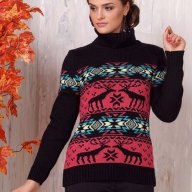Женский свитер с оленями &quot;Розе&quot; - Женский свитер с оленями "Розе"