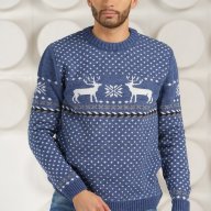 Синий свитер с оленями - Синий свитер с оленями