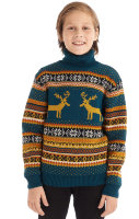Детский свитер зелёный"Оленс" (92)