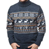 Свитер скандинавский рисунок - Мужской свитер с оленями