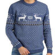 Синий свитер с оленями - Синий свитер с оленями