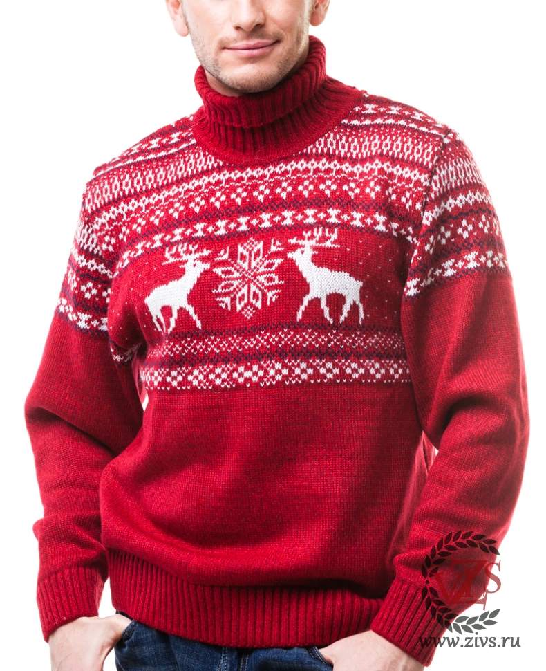 Мужской свитер с оленями схема Для мужчин » Люблю Вязать