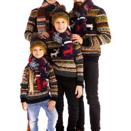 Детский джемпер чёрный &quot;Оленс&quot; - Семейные свитера для family look