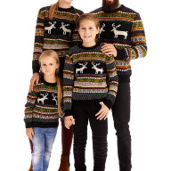 Джемперы семейные чёрные &quot;Оленс&quot; 3 шт - Family look - свитера, новогодняя фотосъёмка